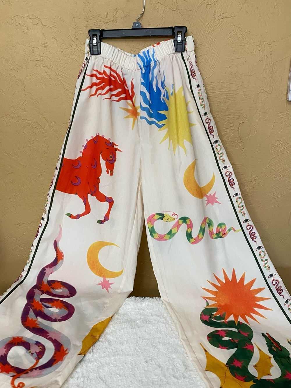 Commense Printed Wide-Leg Bottoms - Multicolor size small